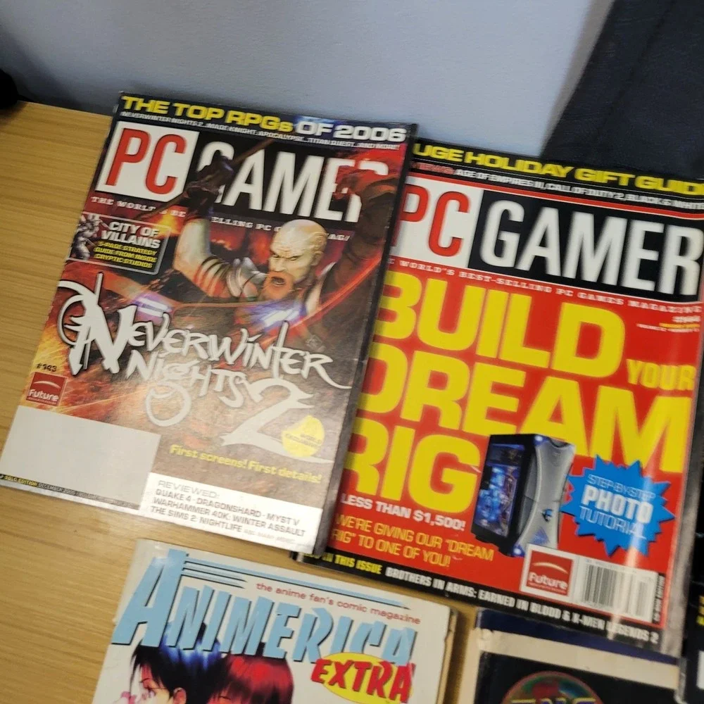 Vintage Magazine Lot‎ PC Gamer Dec 2005 Scrye March 2000 Animerica Extra Vol. 5